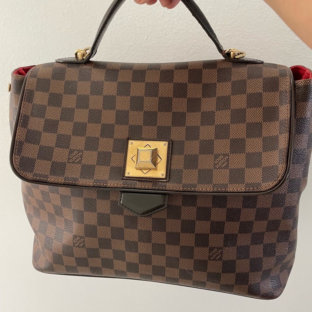 Authentic Louis Vuitton Damier ebene bergamo GM bag - Picture 2 of 11